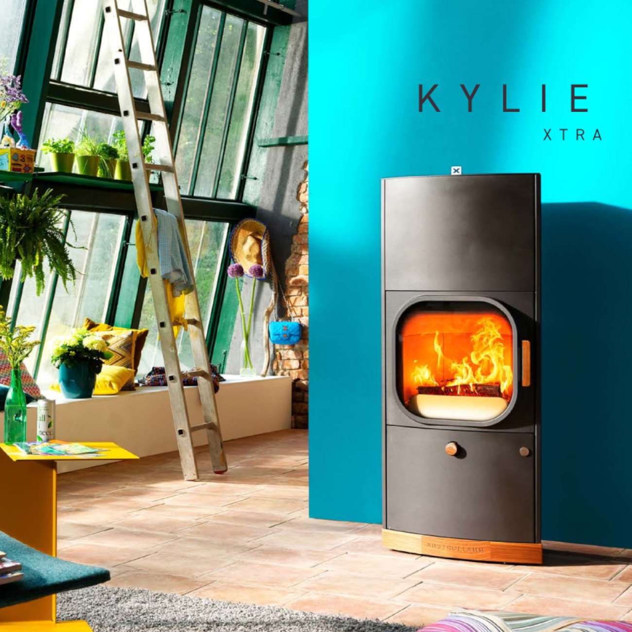 Kylie Xtra 2.0 Stahl Gussgrau Speicherofen 7kW RLU
