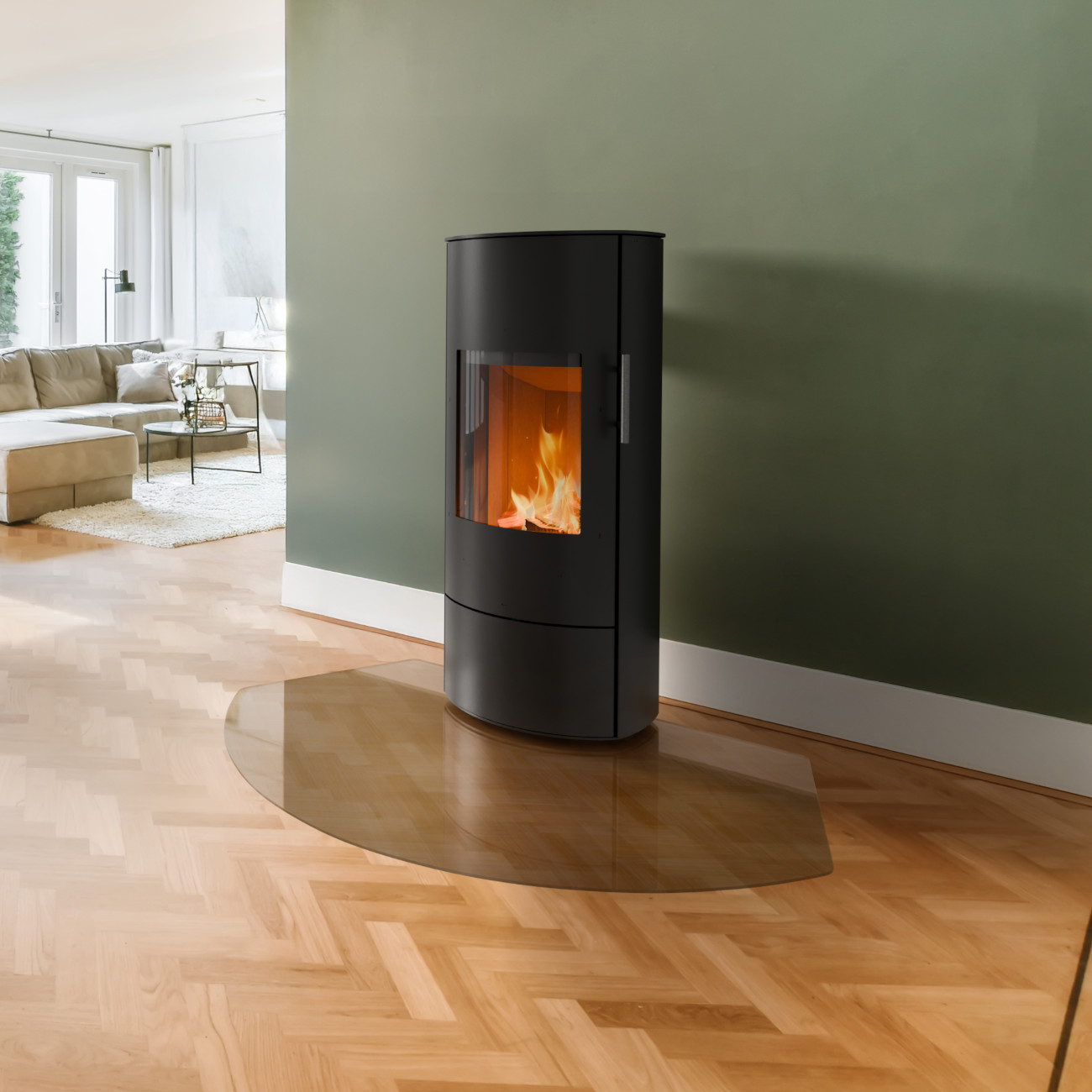 Gemini Kaminofen Schwarz 6kW