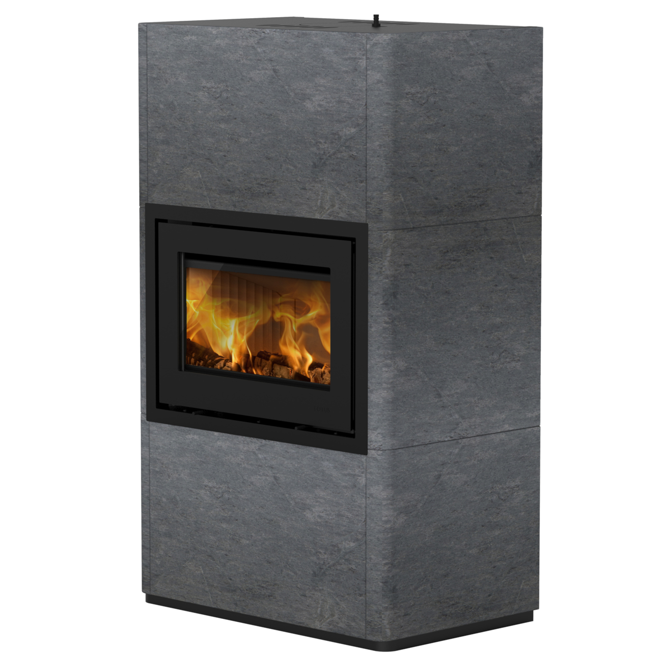 lotus_beto470m_kaminbausatz_tuer_schwarz Beto 470M Speckstein Speicher-Kaminbausatz 6kW