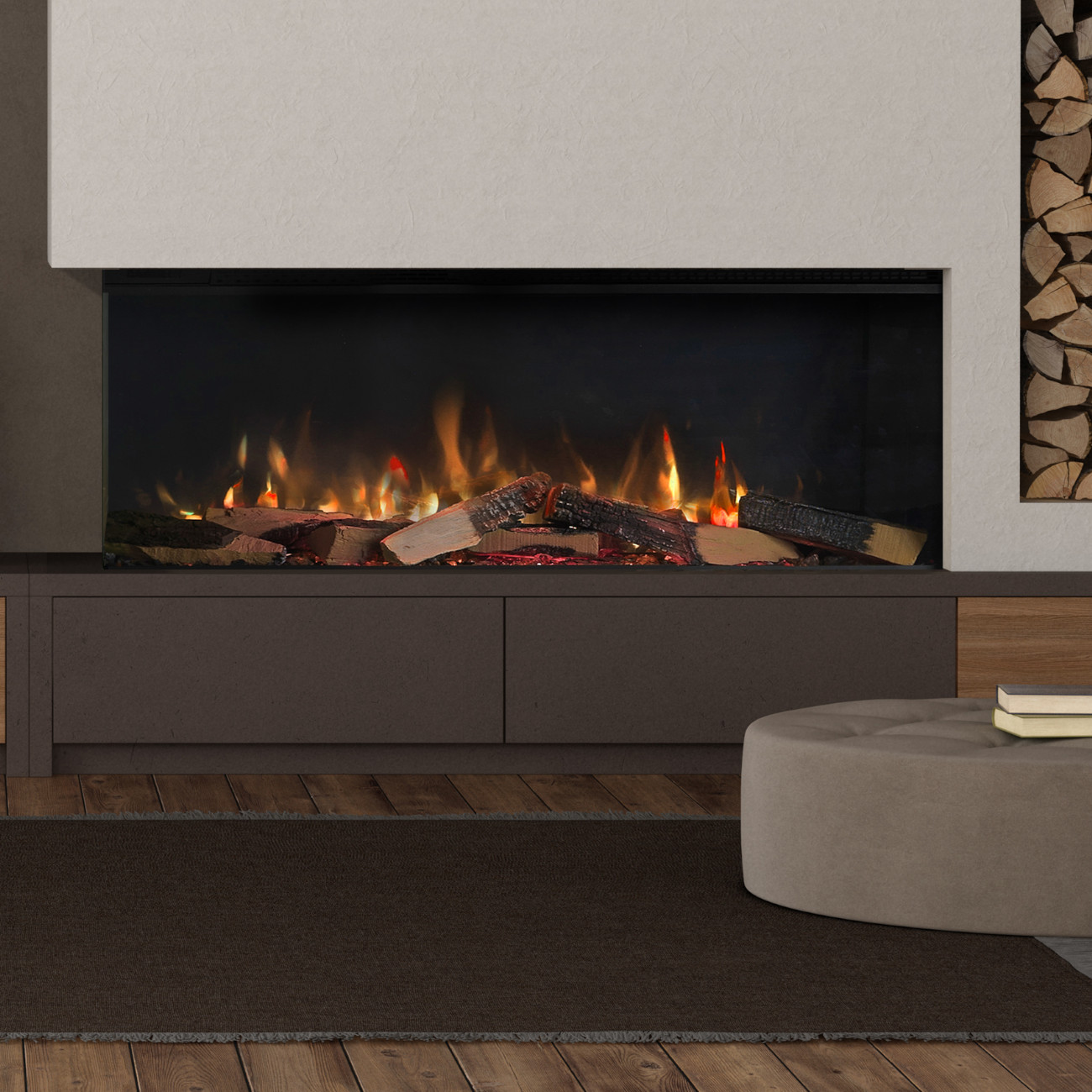 Trimline 100E Solus 3D-LED-Flammen 4in1 Elektrokamin Trimline 100E Solus 3D-LED-Flammen 4in1 Elektrokamin