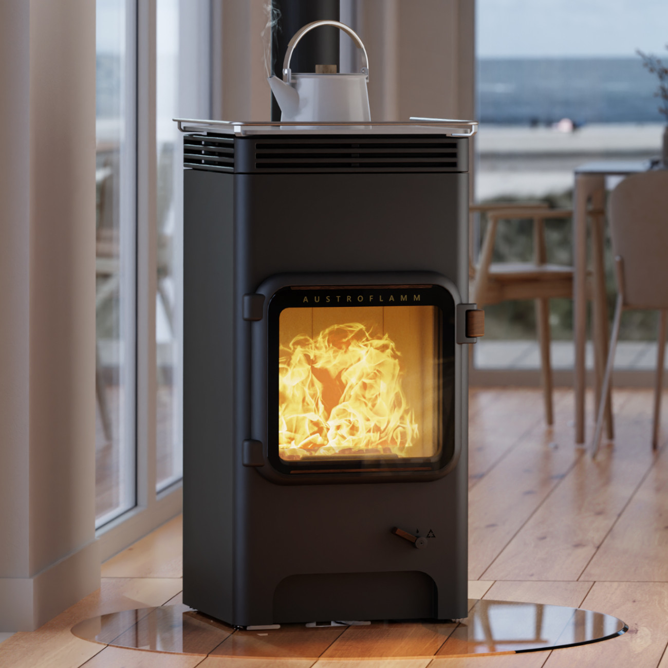 Luca Cook Koch-Kaminofen 7kW RLU Gussgrau
