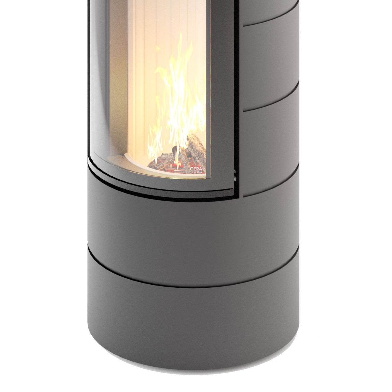 Titan Schwarz Speicherkaminofen 7KW