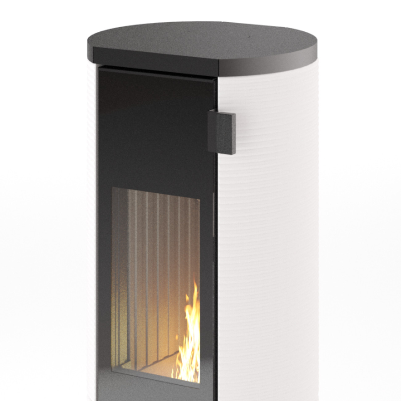 Conte Mini Creme Thermotte Speicher Kaminofen 5KW RLU Conte Mini Creme Thermotte Speicher Kaminofen 5KW RLU
