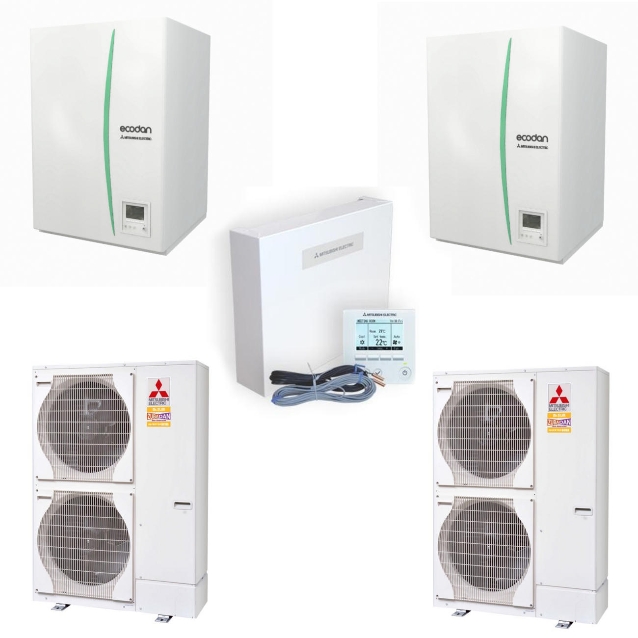 kaskaden-set-titel Zubadan Inverter mit Hydromodul Kaskade Set mit 46 kw - Z 2.23 Heizen