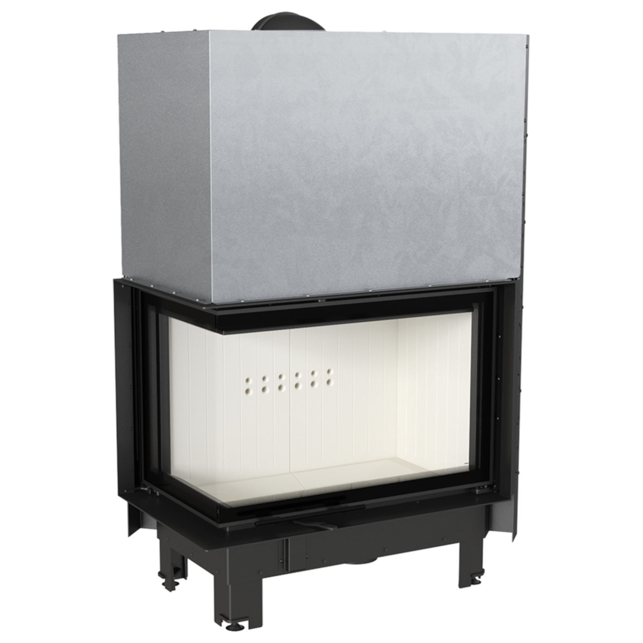 kratki-mba-g-links-tit_neu MBA17 Warmluft-Eckkamineinsatz Linksverglast 17kW mit Hebetür