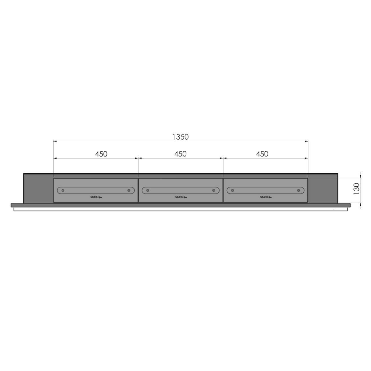 FRAME 1800 Weiß Ethanolkamin Einbaukassette