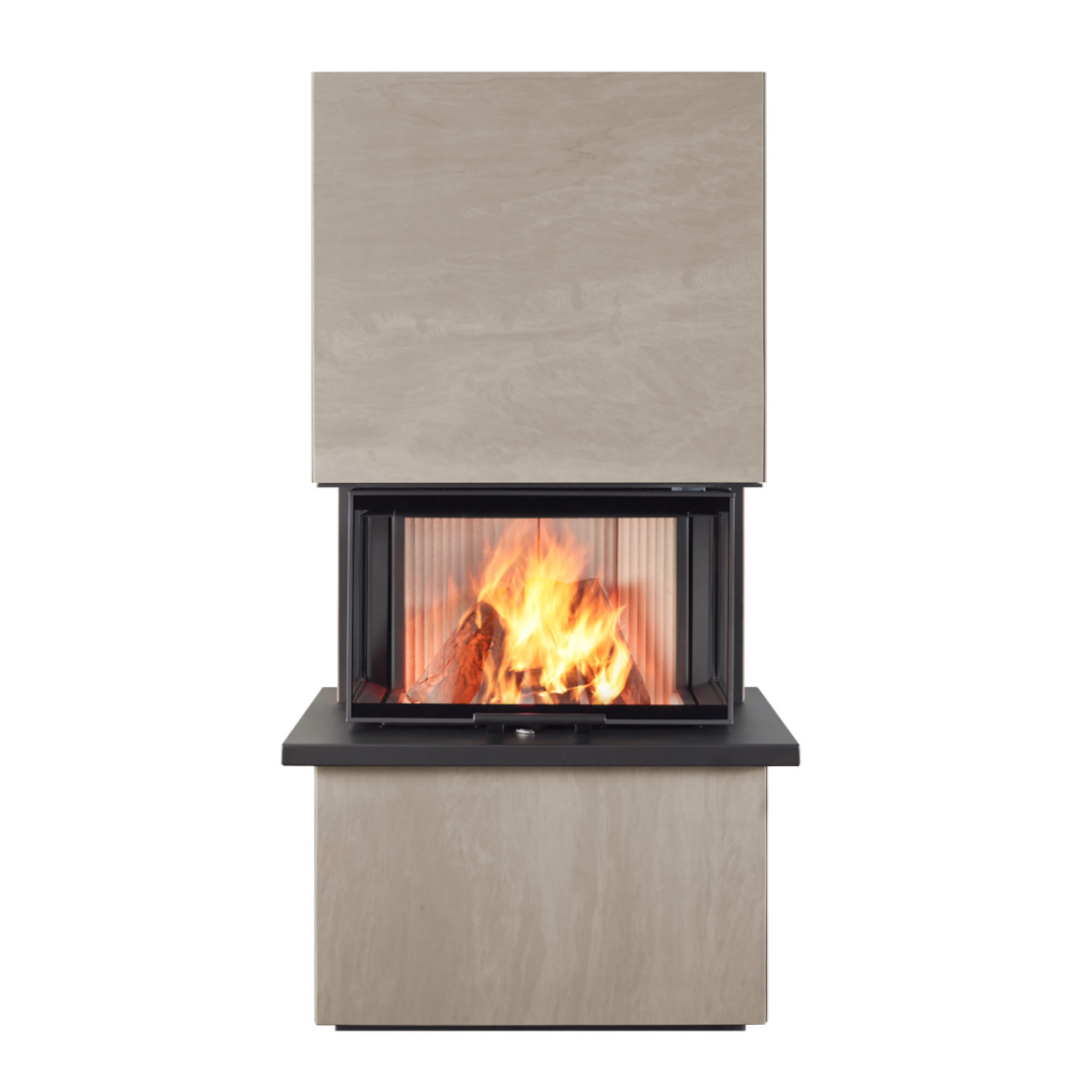 Osorno Panorama Quarzit Marrone Alba Natura Kaminofen 8kW