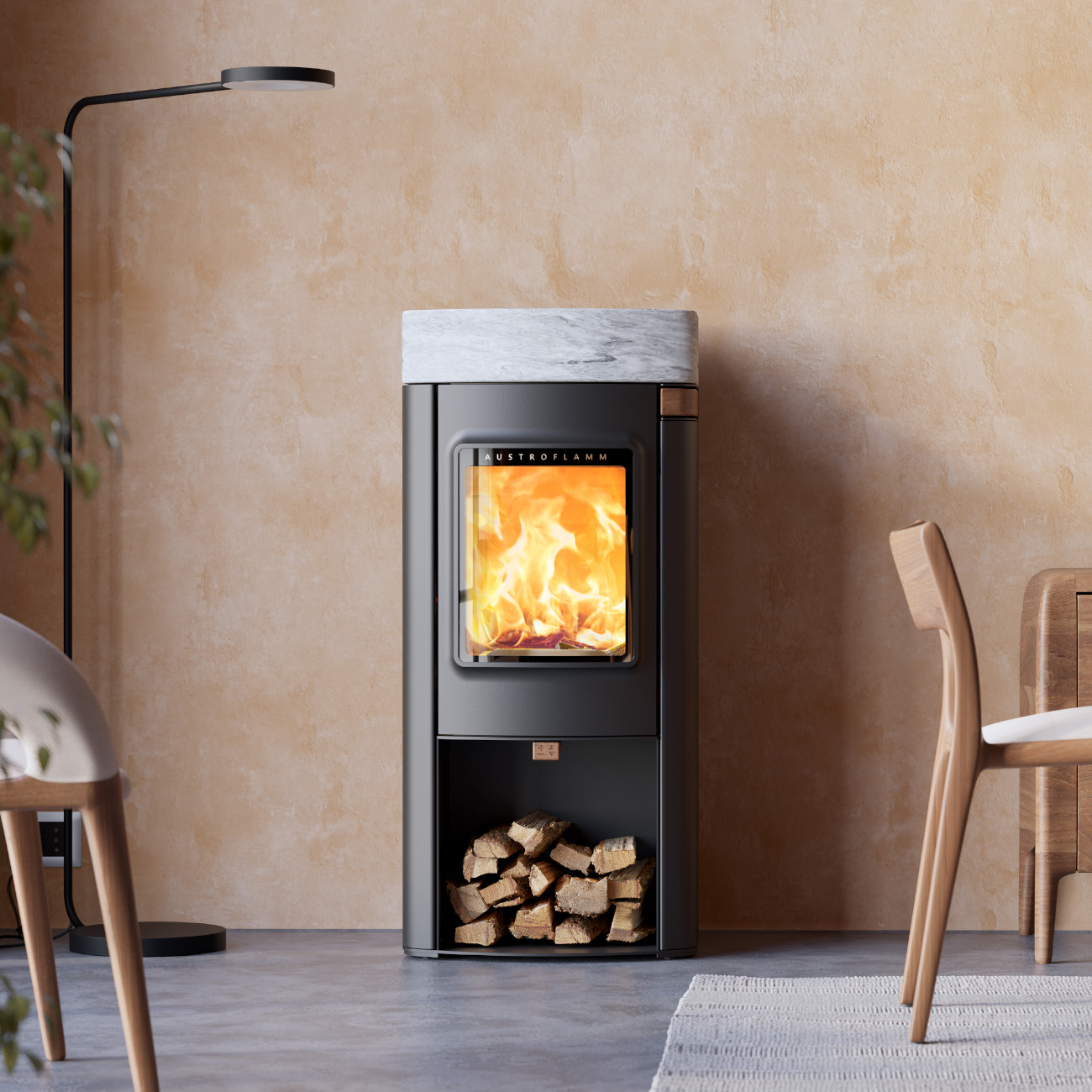 Elisabeth Speckstein/Stahl Kaminofen 7kW RLU