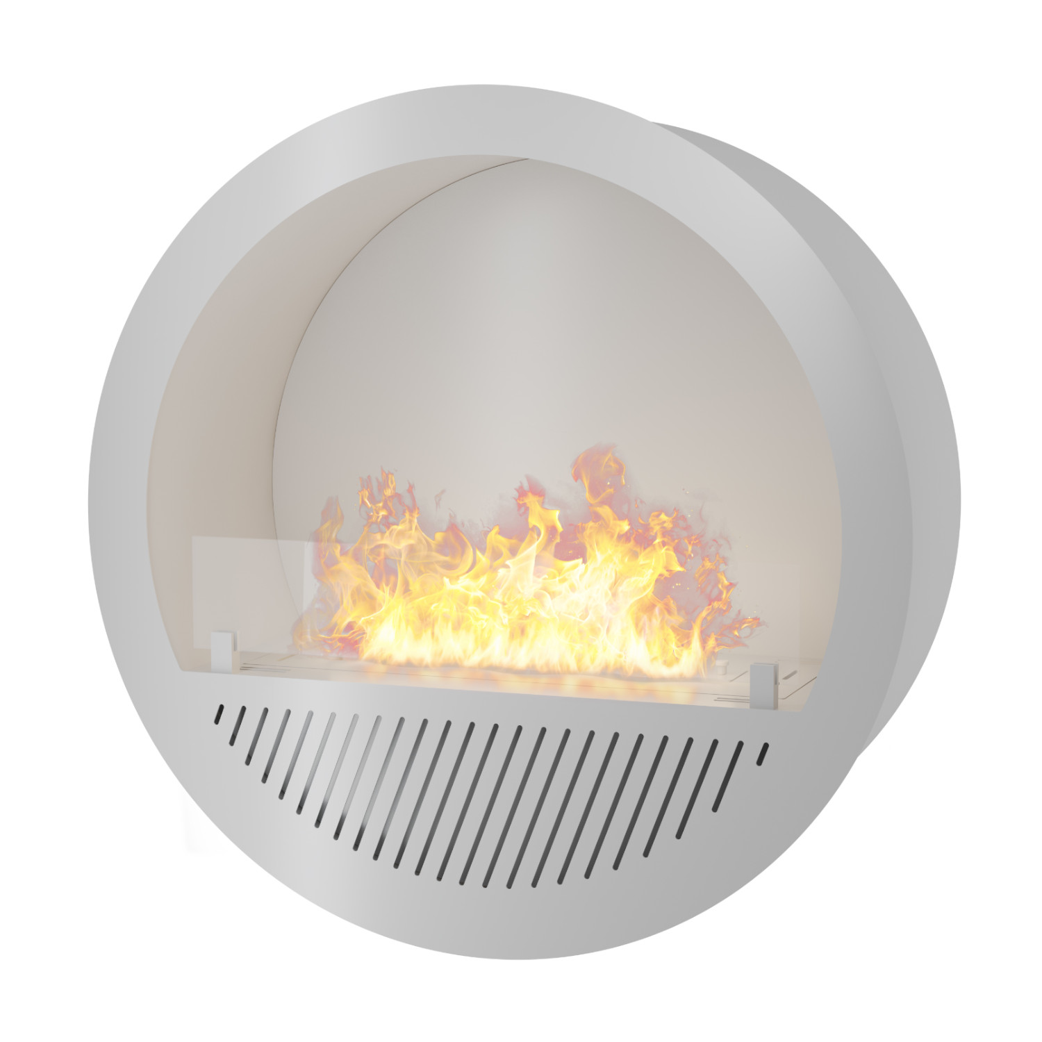 Incyrcle Slim Line Inside Weiß Einbau Wand Ethanol Kamin