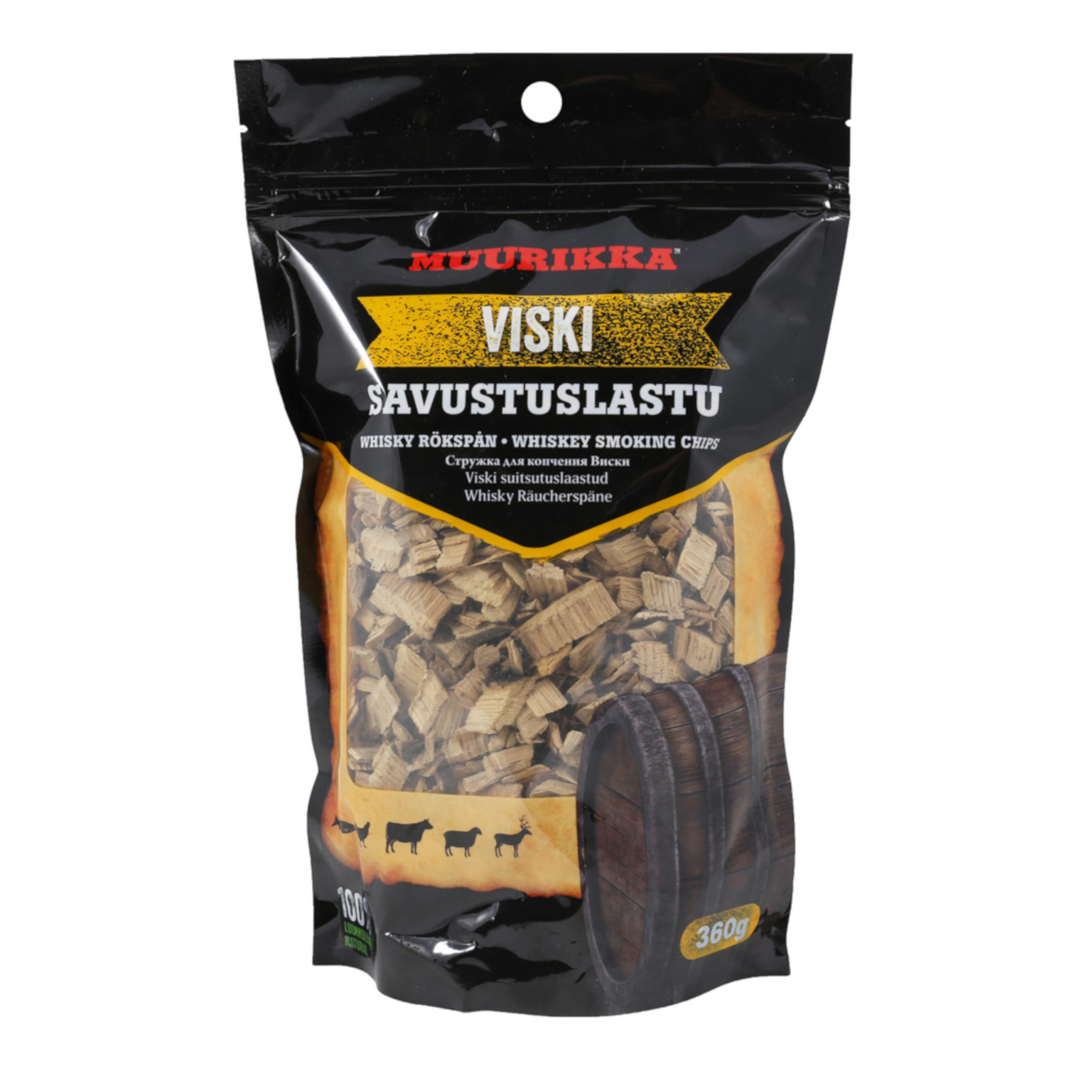 muurikka-raeucherchips-whiskey Muurikka Räucherspäne / Räucherchips Whisky 360g