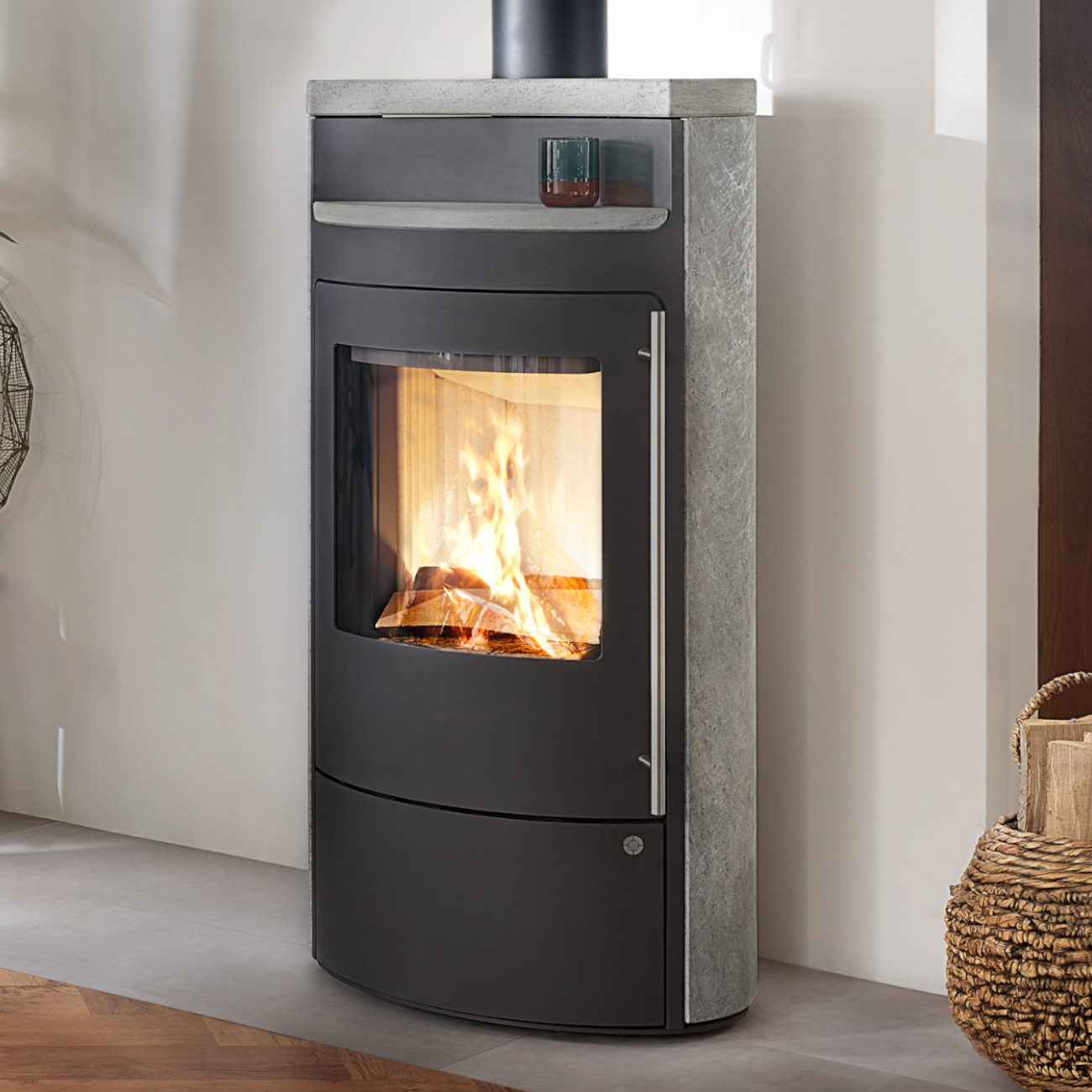 Bacan Serpentino Naturstein Kaminofen 6kW RLU Bacan Serpentino Naturstein Kaminofen 6kW RLU