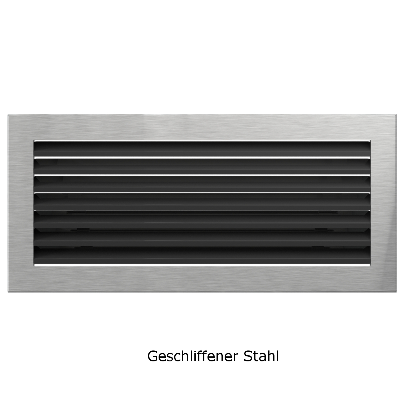 Lüftungsgitter FRESH geschliffener Stahl in verschiedenen Größen