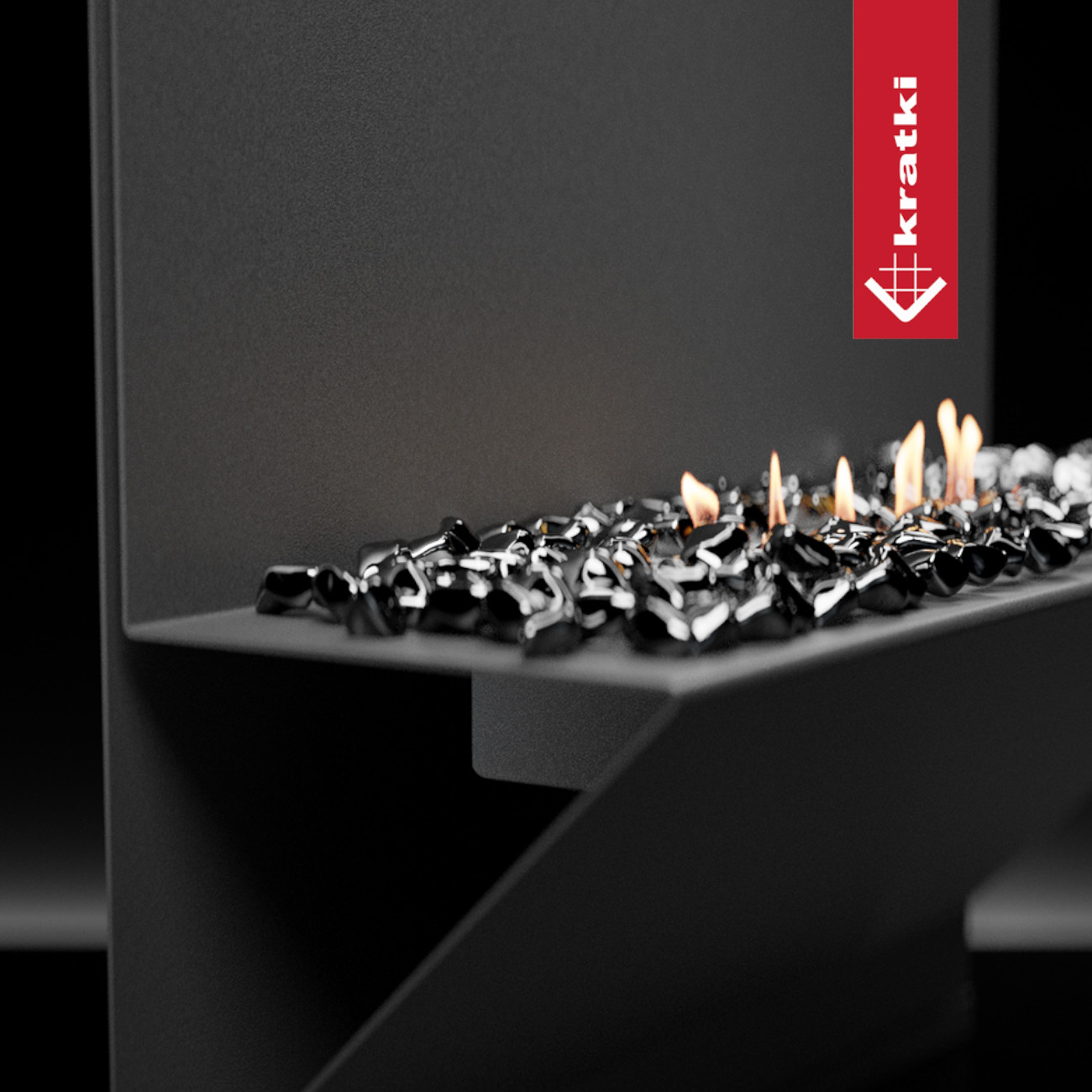 Crystal Schwarz - Dekorative Glassteine für Bio-/Ethanol-/Gaskamine