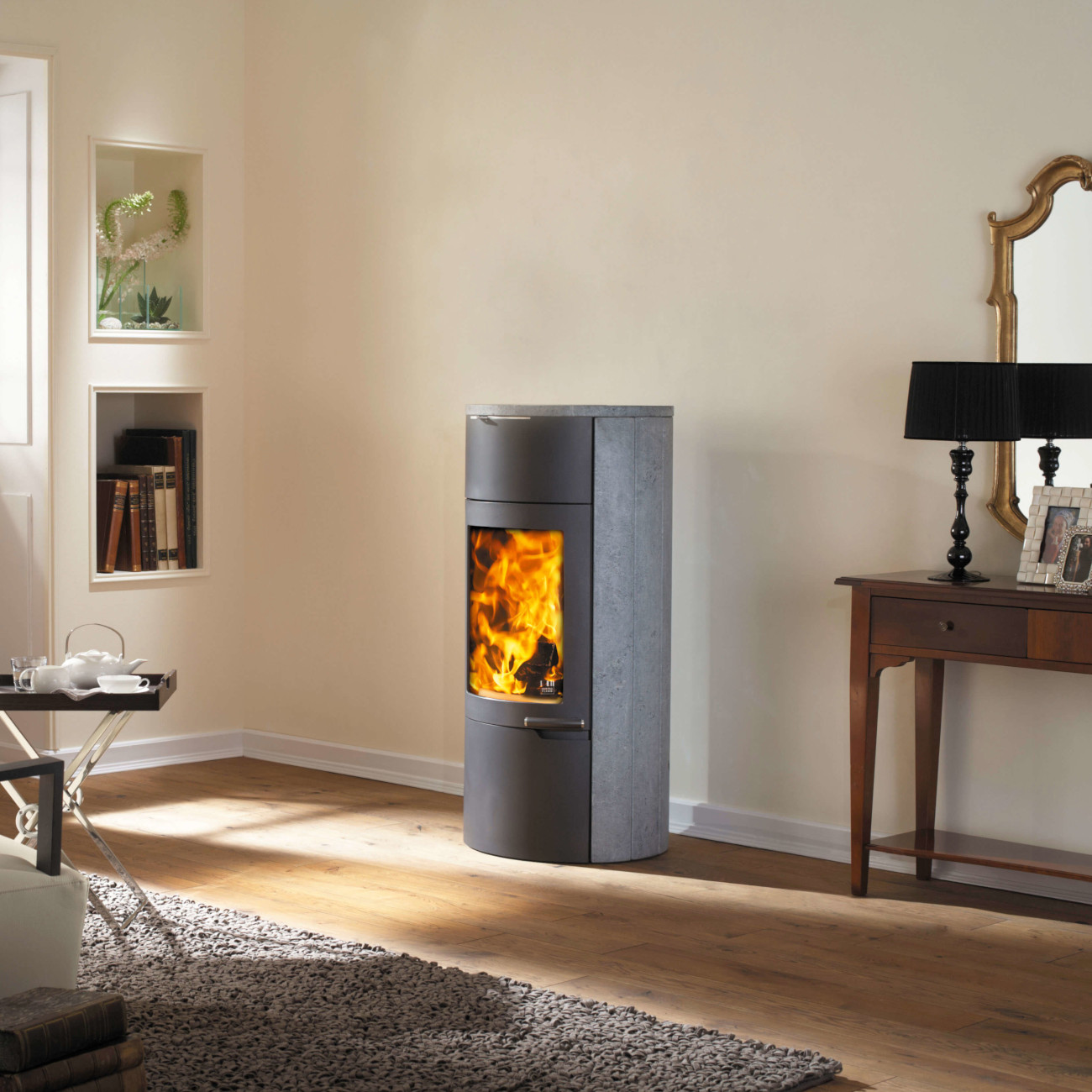 Uno Xtra Speckstein Speicher-Kaminofen 7kW Gussgrau RLU Uno Xtra Speckstein Speicher-Kaminofen 7kW Gussgrau RLU