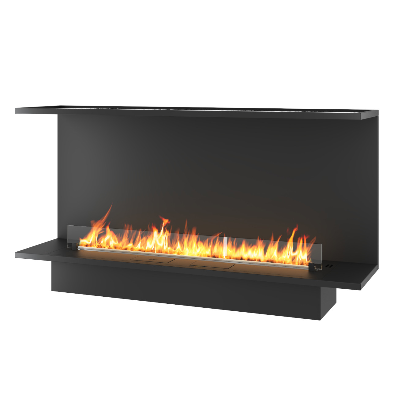 INSIDE C1500 ETRONIC PREMIUM Panorama Kaminkassette Automatischer Ethanolbrenner