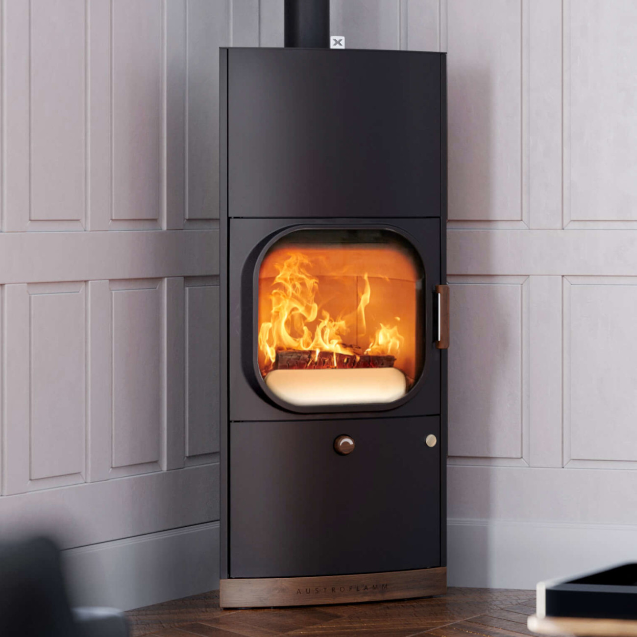 Kylie Xtra 2.0 Stahl Gussgrau Speicherofen 7kW RLU