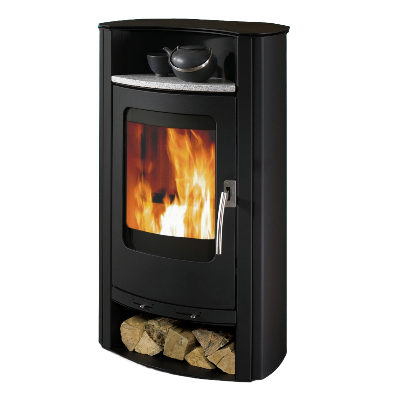 Koppe Caron Aqua II Wasser Kaminofen 10 kW Schwarz