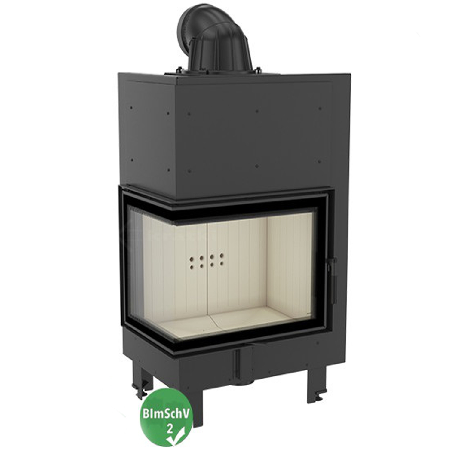 kratki_mbz_links_tit MBZ13 Warmluft Kamineinsatz 13kW Linksverglast