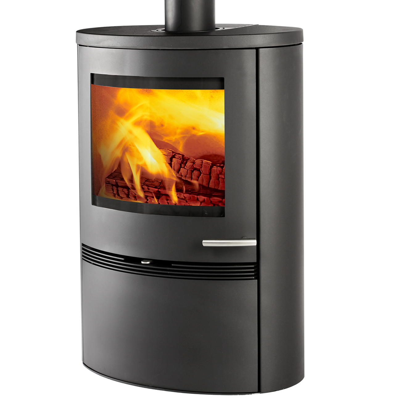 TT22HS-Black Kaminofen mit Schwarz-lackierten Sandstein 7kW 