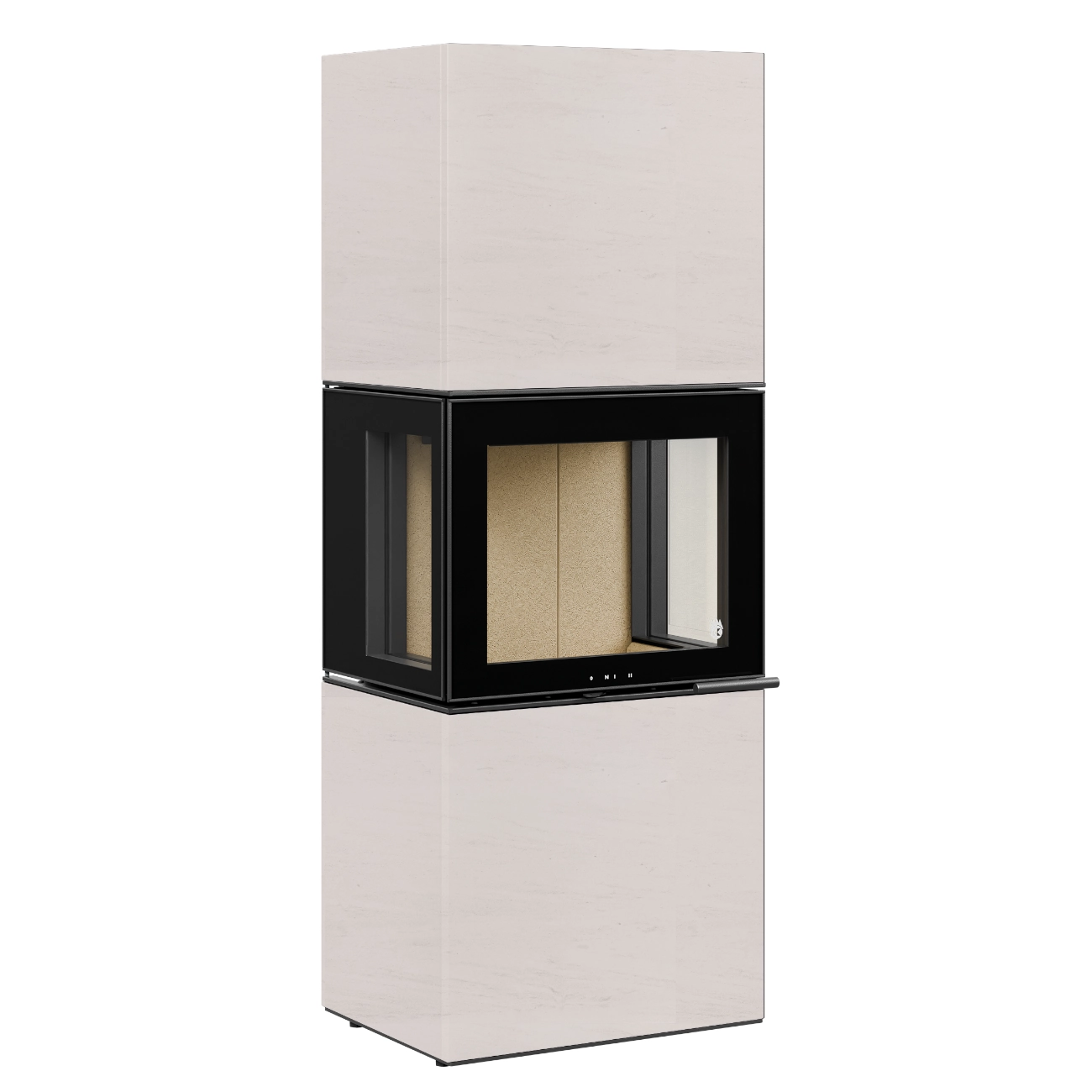 Charon Naturstein Ivory Panorama Kaminofen 6kW