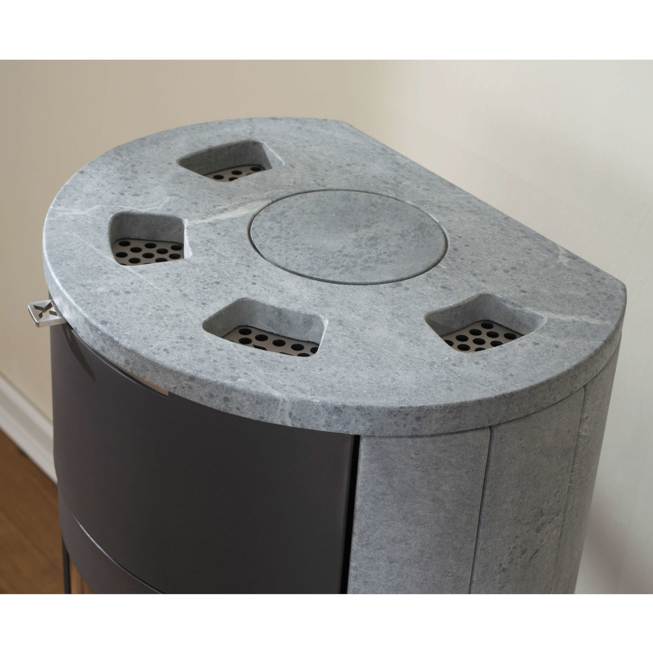 Uno Xtra Speckstein Speicher-Kaminofen 7kW Gussgrau RLU