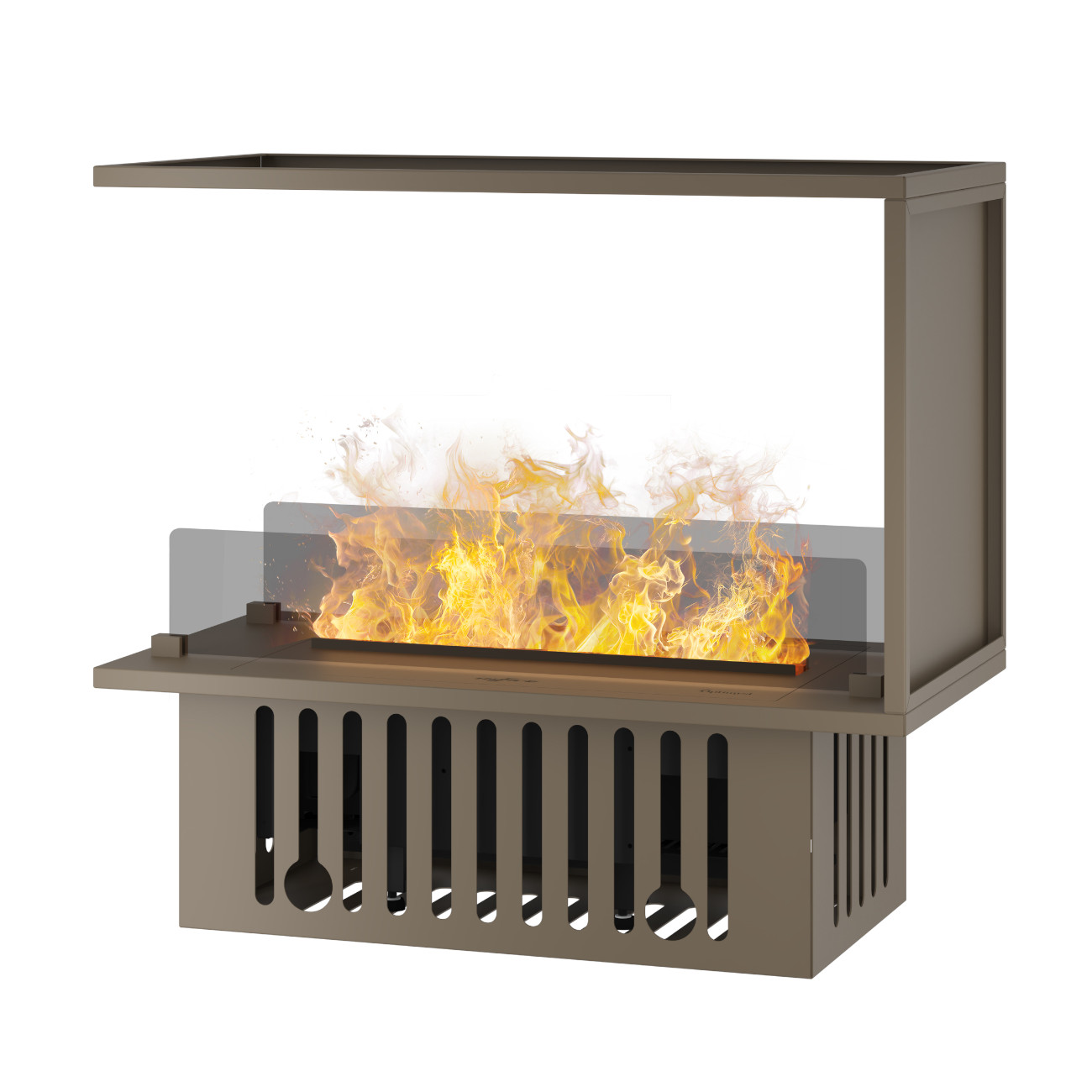 Invapo Inside U800 Beigegrau Optimyst® Wasserdampf Raumtrenner Kaminkassette