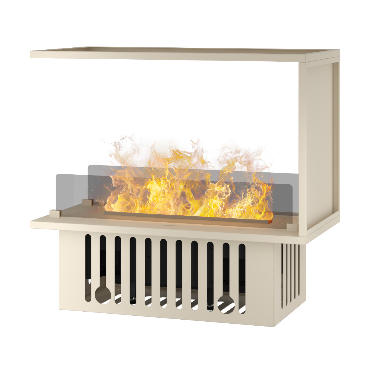 Invapo Inside U800 Pearlweiß Optimyst® Wasserdampf Raumtrenner Kaminkassette