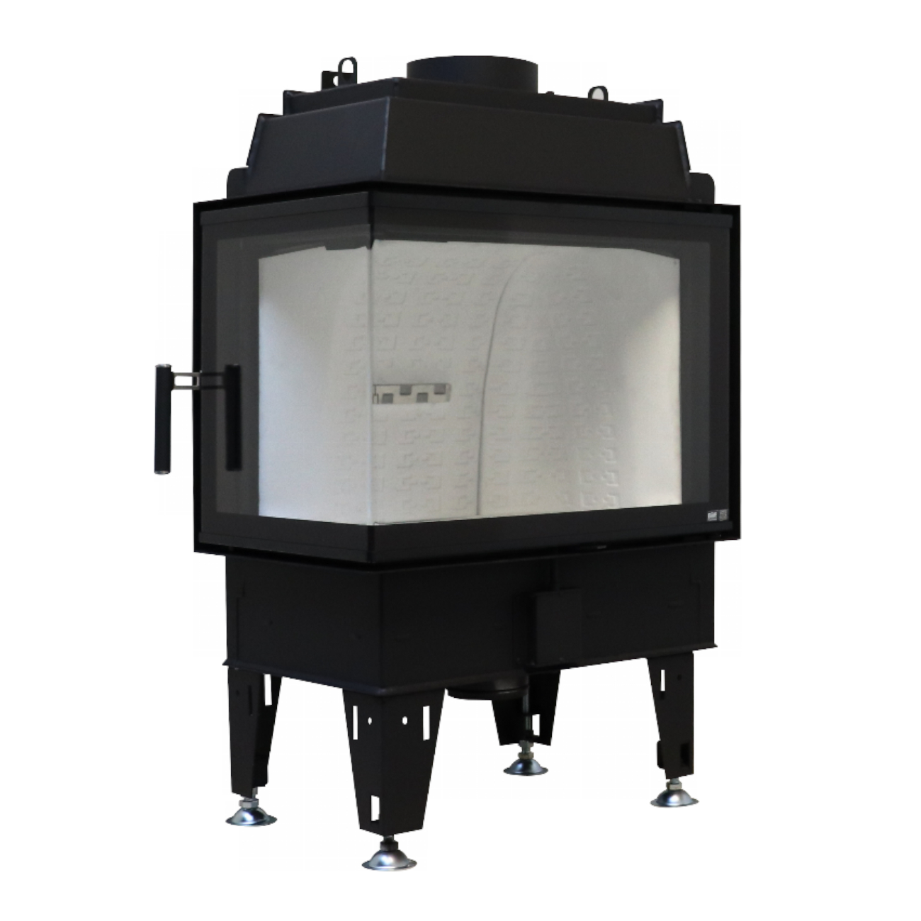 Therm 8CL Eck-Kamineinsatz Links 8kW Schwenktür