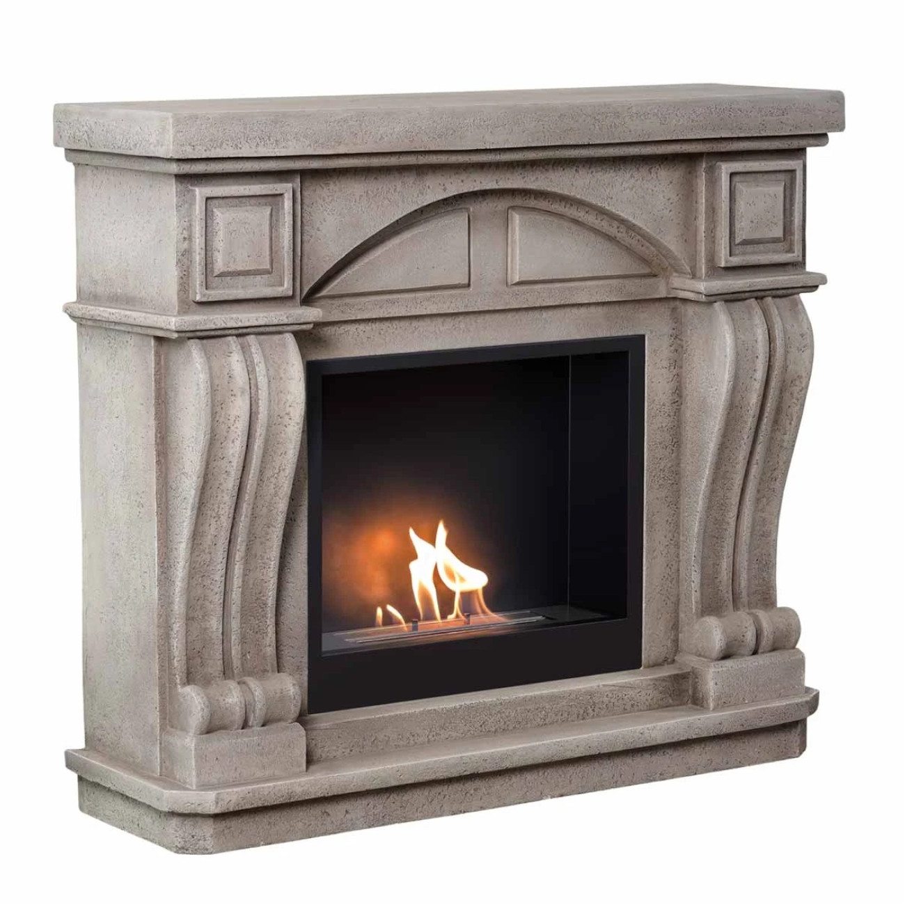 Logi Bioethanol-Kamin mit architektonischem Säulen-Rahmen