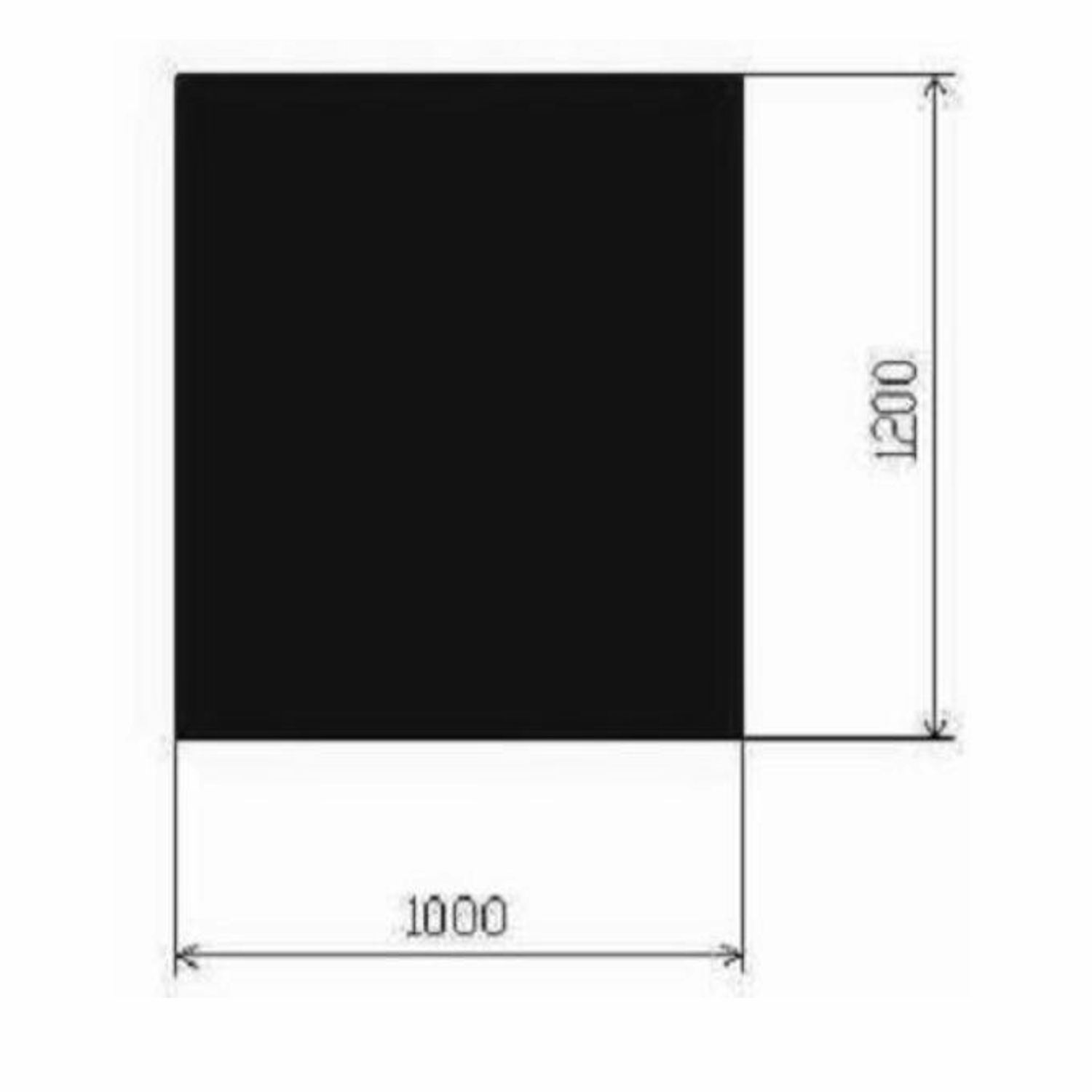 bodenplatte_rechteck_schwarz Metallbodenplatte Rechteck 1000x1200 mm