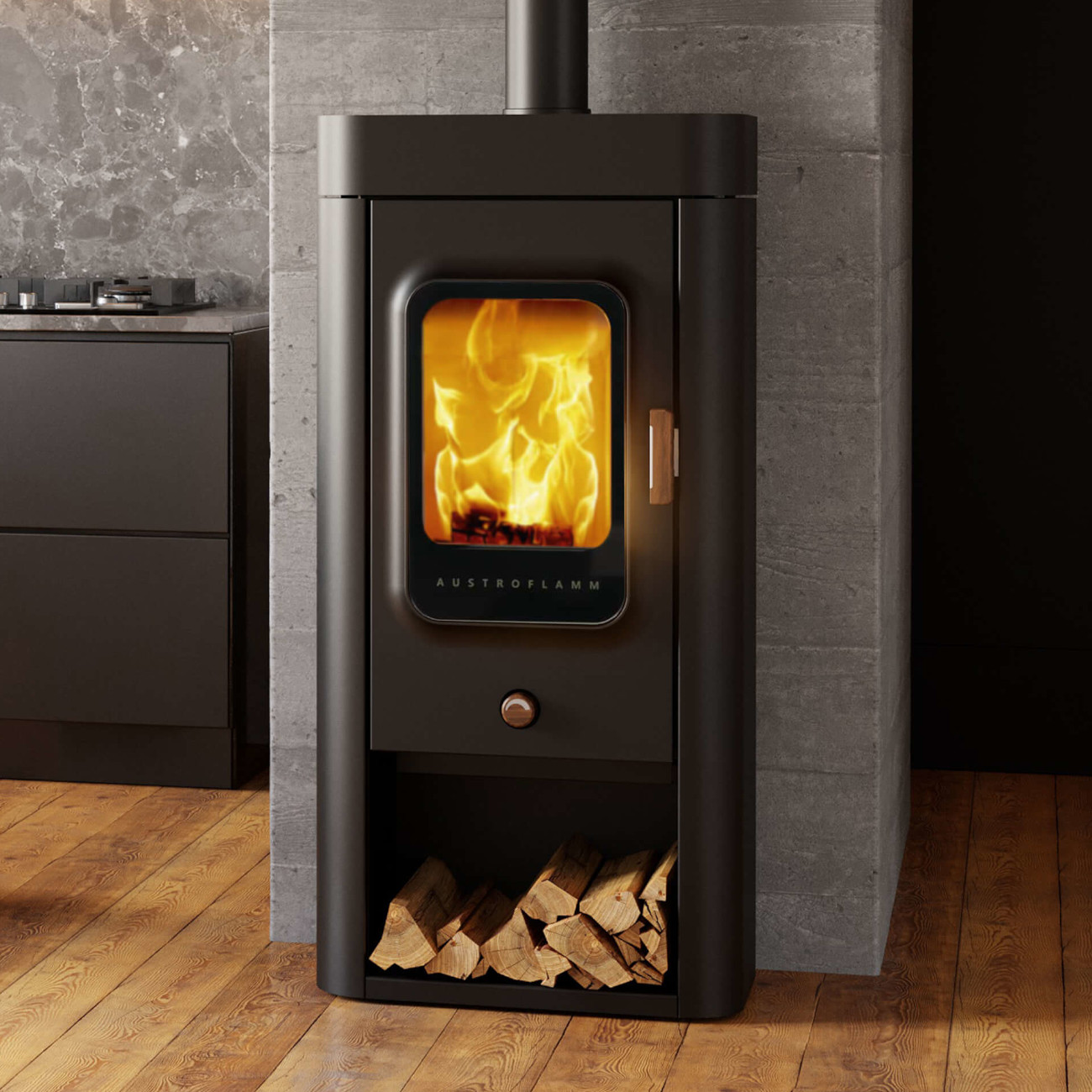 Sina Kaminofen 6kW RLU Gussgrau Sina Kaminofen 6kW RLU Gussgrau