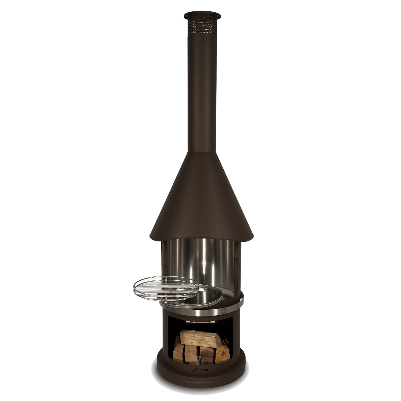 Firestar DN650 Mesh Braun Gartenkamin Grill Holzkohlegrill Firestar DN650 Mesh Braun Gartenkamin Grill Holzkohlegrill