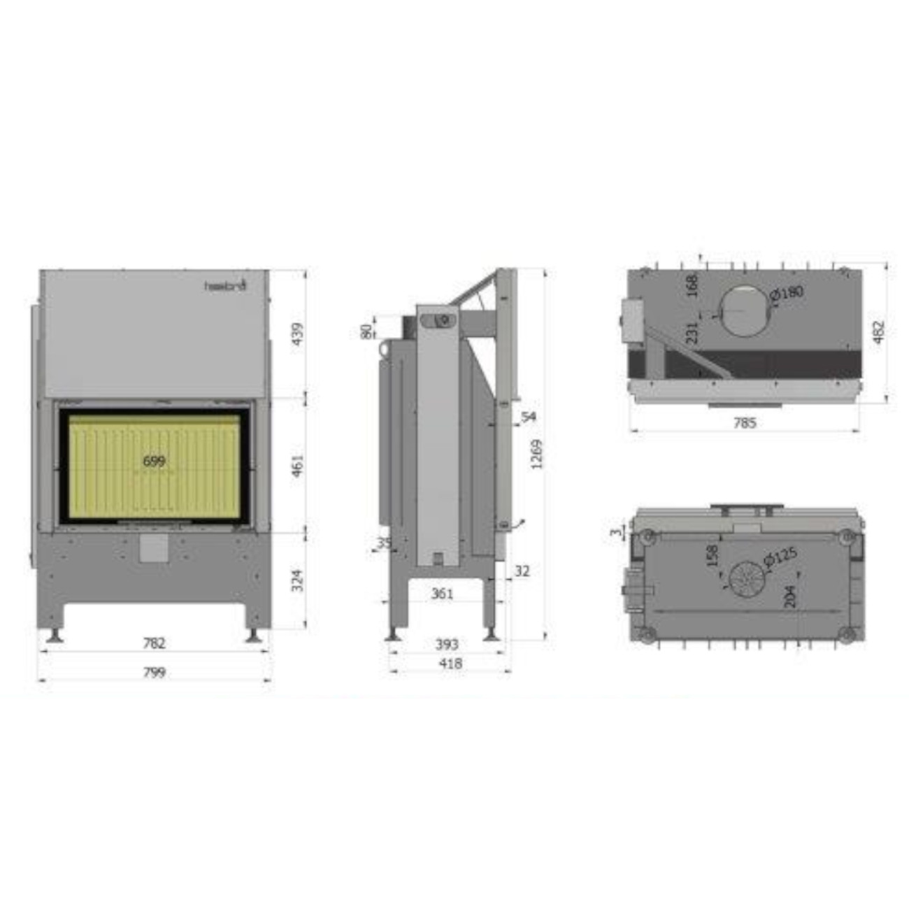 Kamineinsatz_Hajduk_Heatro_69H_Masszeichnung