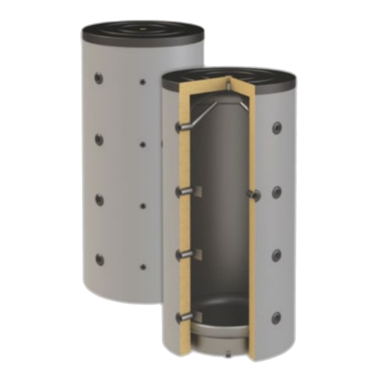 Sonderpreis EuroEco Pufferspeicher 300 Liter für Heizungswasser mit 8 Anschlüssen Sonderpreis EuroEco Pufferspeicher 300 Liter für Heizungswasser mit 8 Anschlüssen