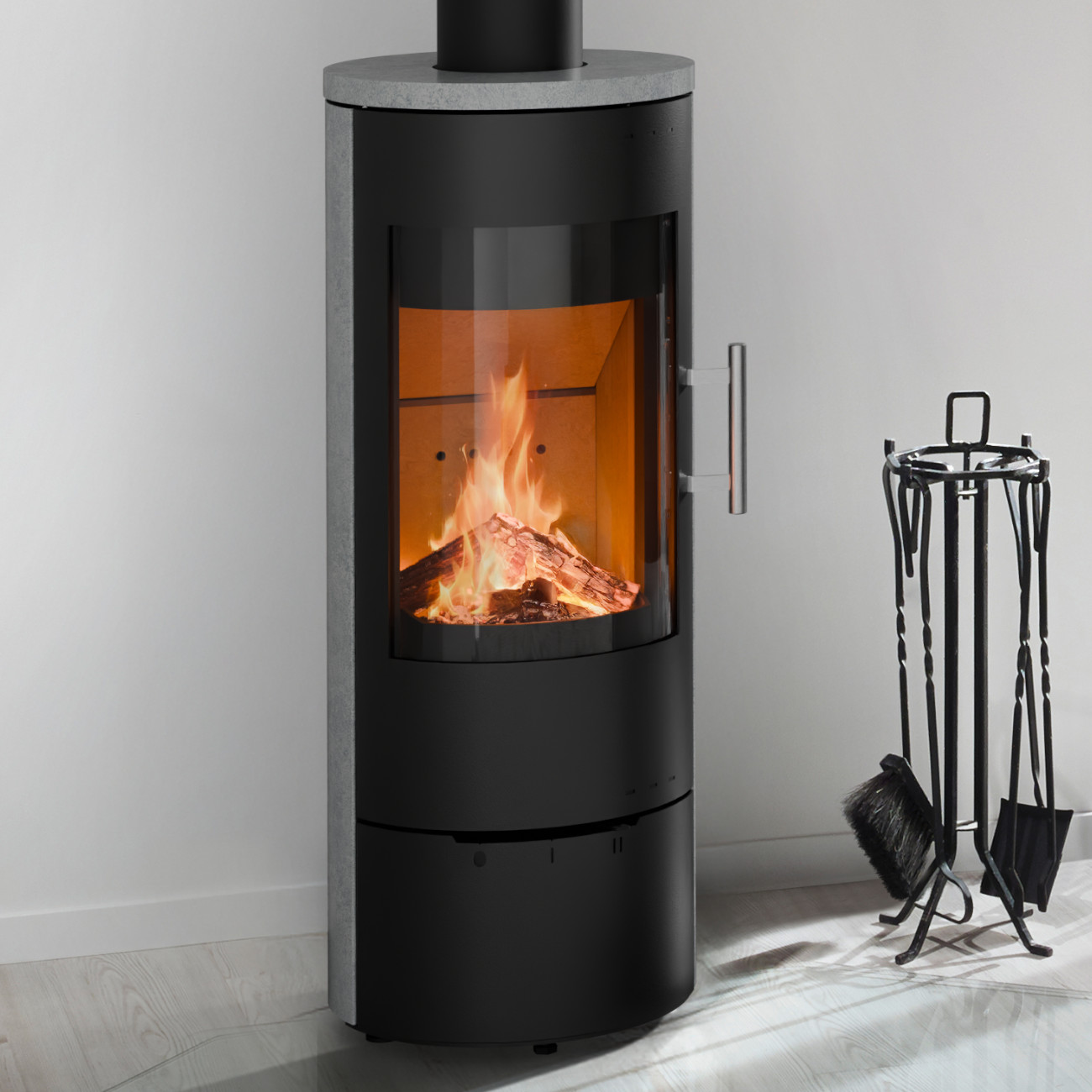 Lyra Serpentino Naturstein Kaminofen 6kW