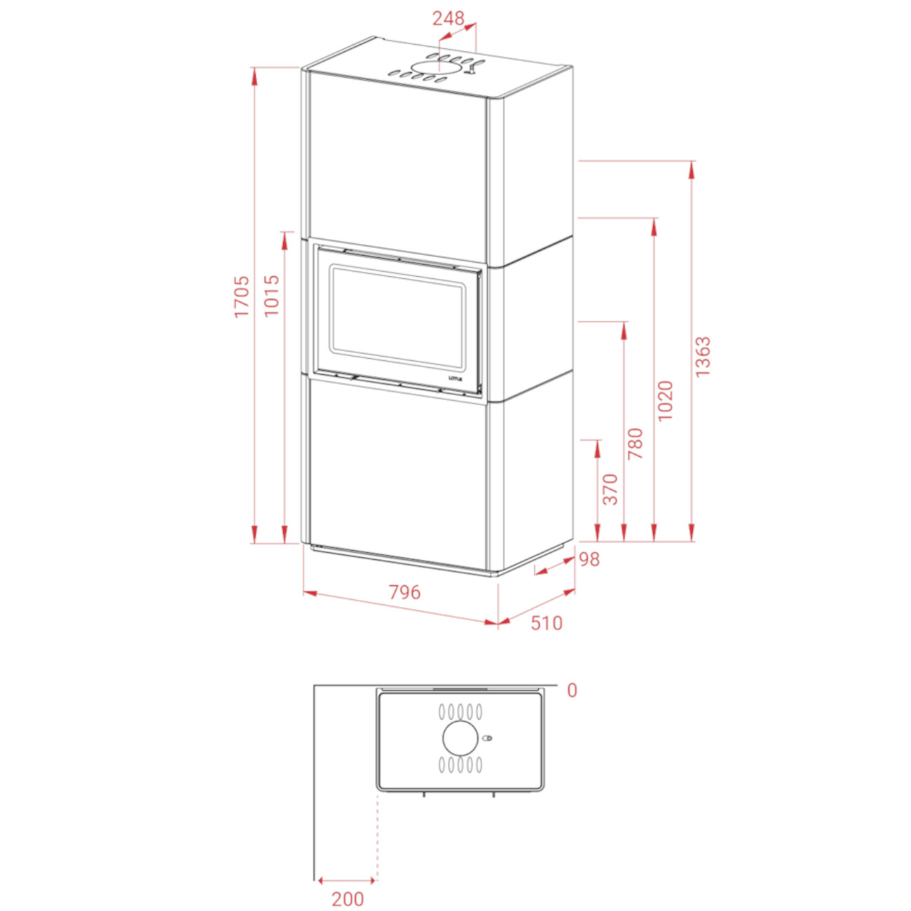 lotus_beto470mplus_kaminbausatz_masse