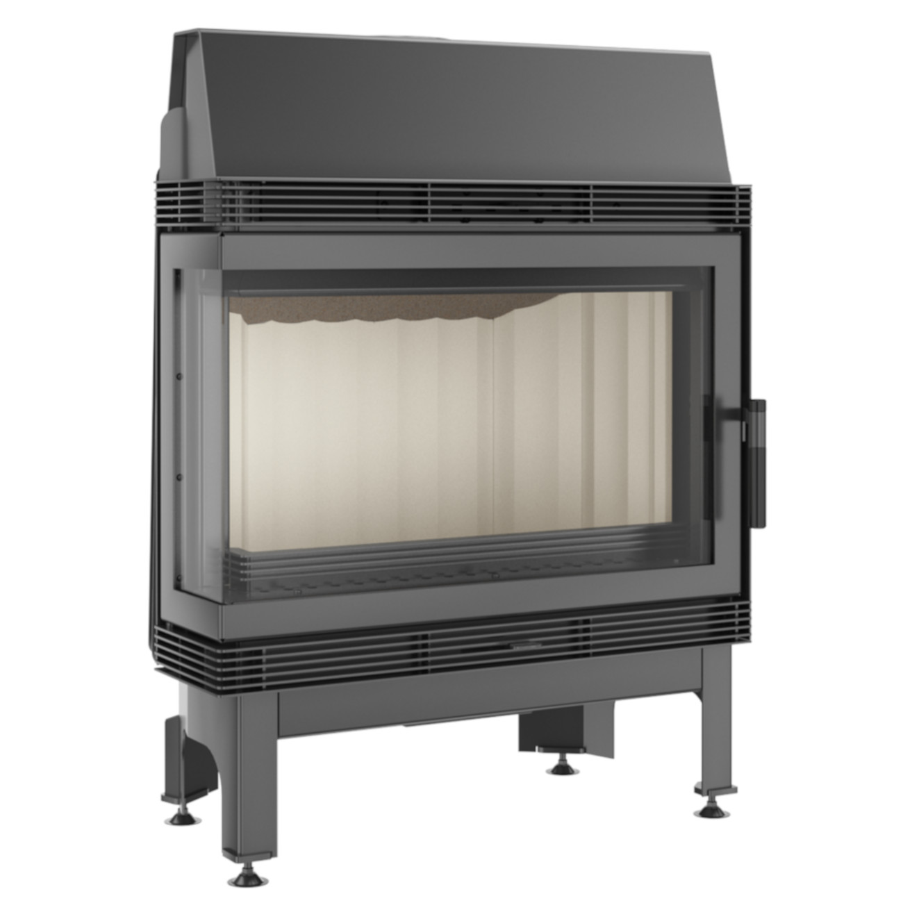 blanka-670-570-links-verglast Blanka 12 Warmluft Eckkamineinsatz 11kW Links Verglast