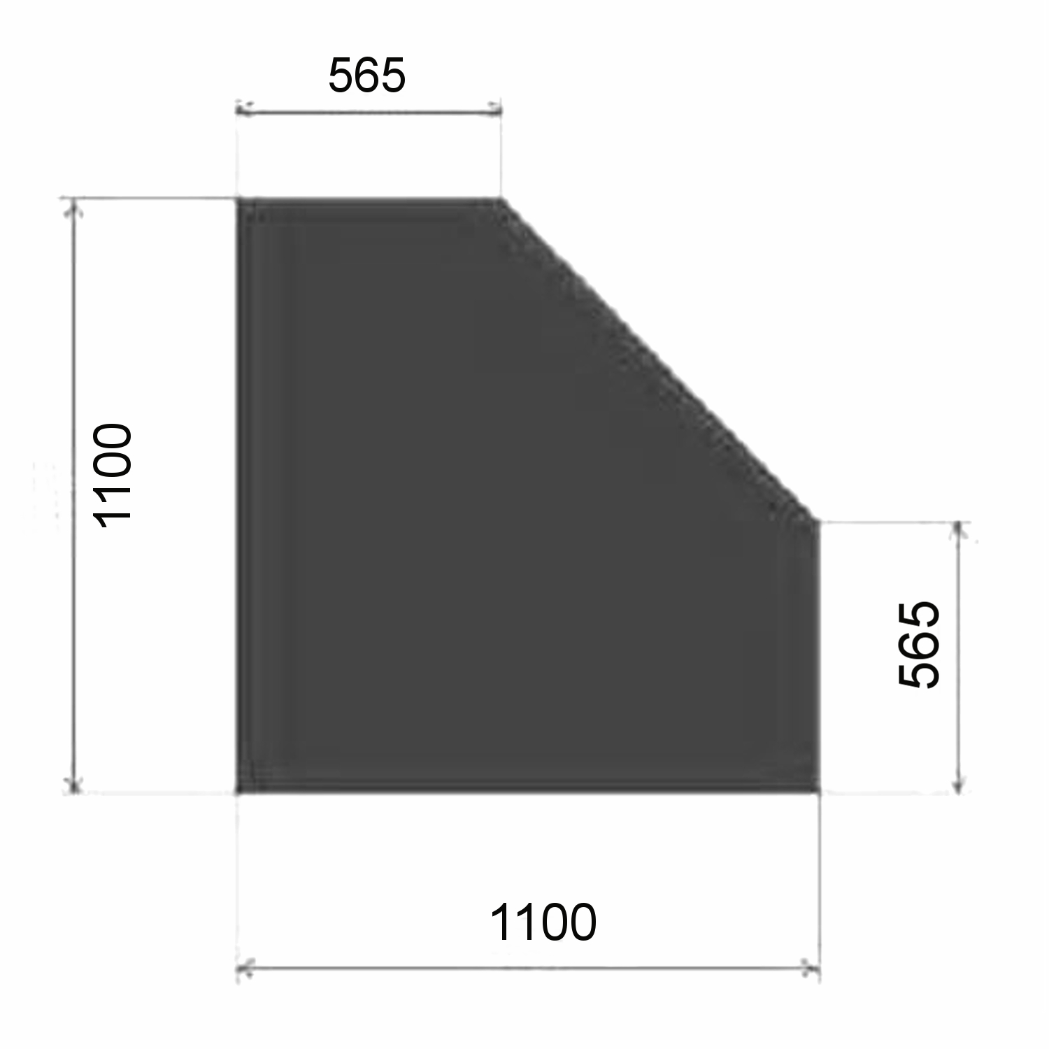 bodenplatte_fuenfeck_schwarz Metallbodenplatte Fünfeck 1100x1100 mm