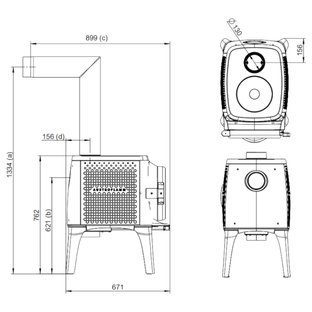 Cloudi Gussofen Küchenofen 7kW Cloudi Gussofen Küchenofen 7kW