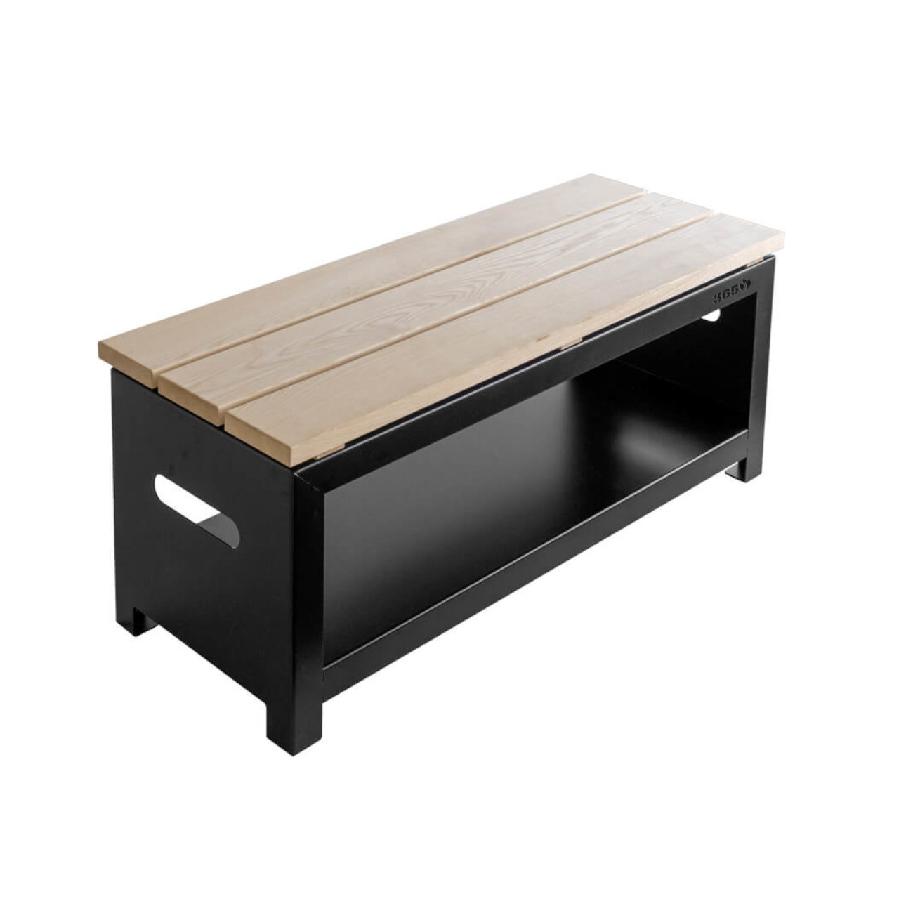 gartenbank-holzlager-100cm-schwarz-feuercampus365-web2