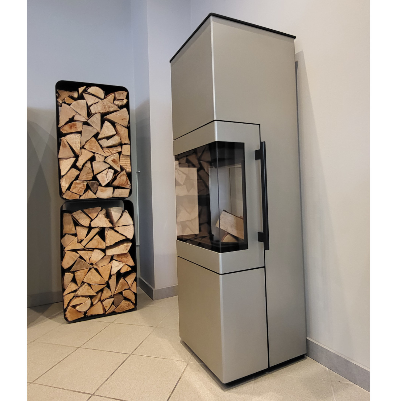 Tenno Champagner Panorama Kaminofen 6kW Tenno Champagner Panorama Kaminofen 6kW