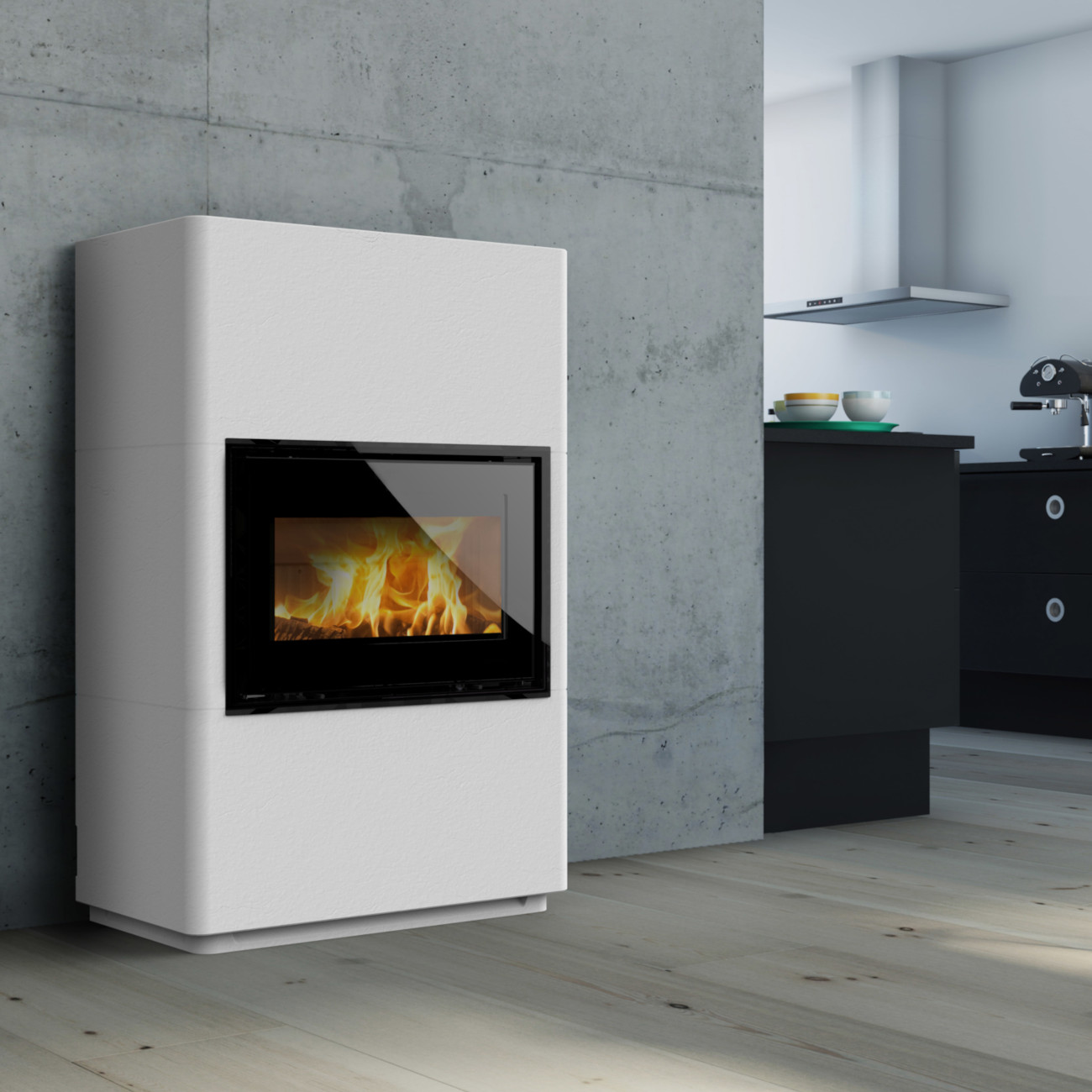 lotus_beto470_kaminbausatz_weiss_magic_tuer_int Beto 470 Magic Beton Speicher-Kaminbausatz 6kW