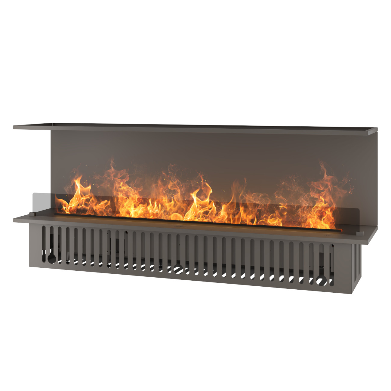 Invapo Inside C1800 Optimyst® Beigegrau Wasserdampf Panorama Kaminkassette