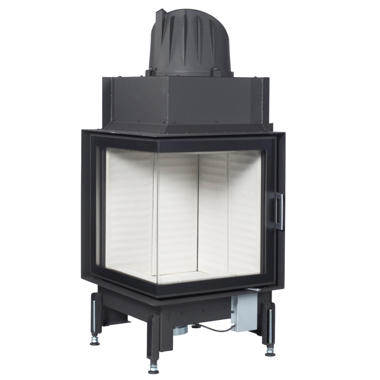 55x55x57K-tit Eck-Kamineinsatz 55x55x57K 7kW DIBt