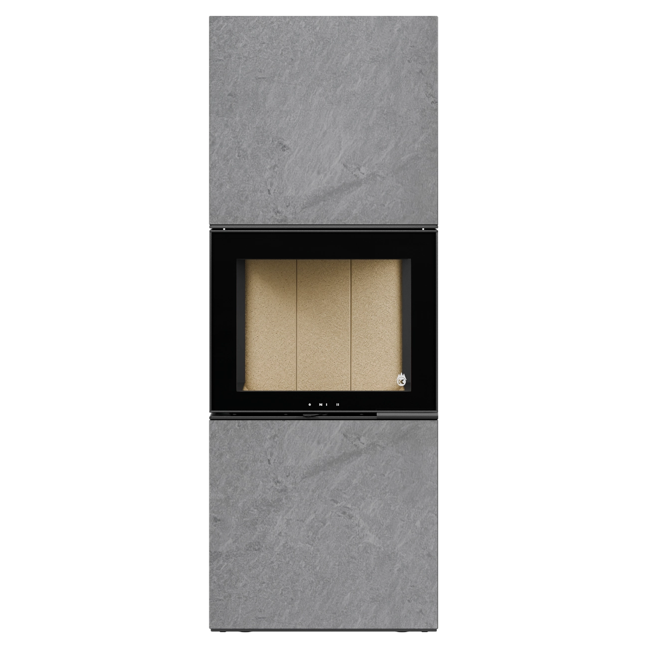 Charon Naturstein Serpentino Panorama Kaminofen 6kW