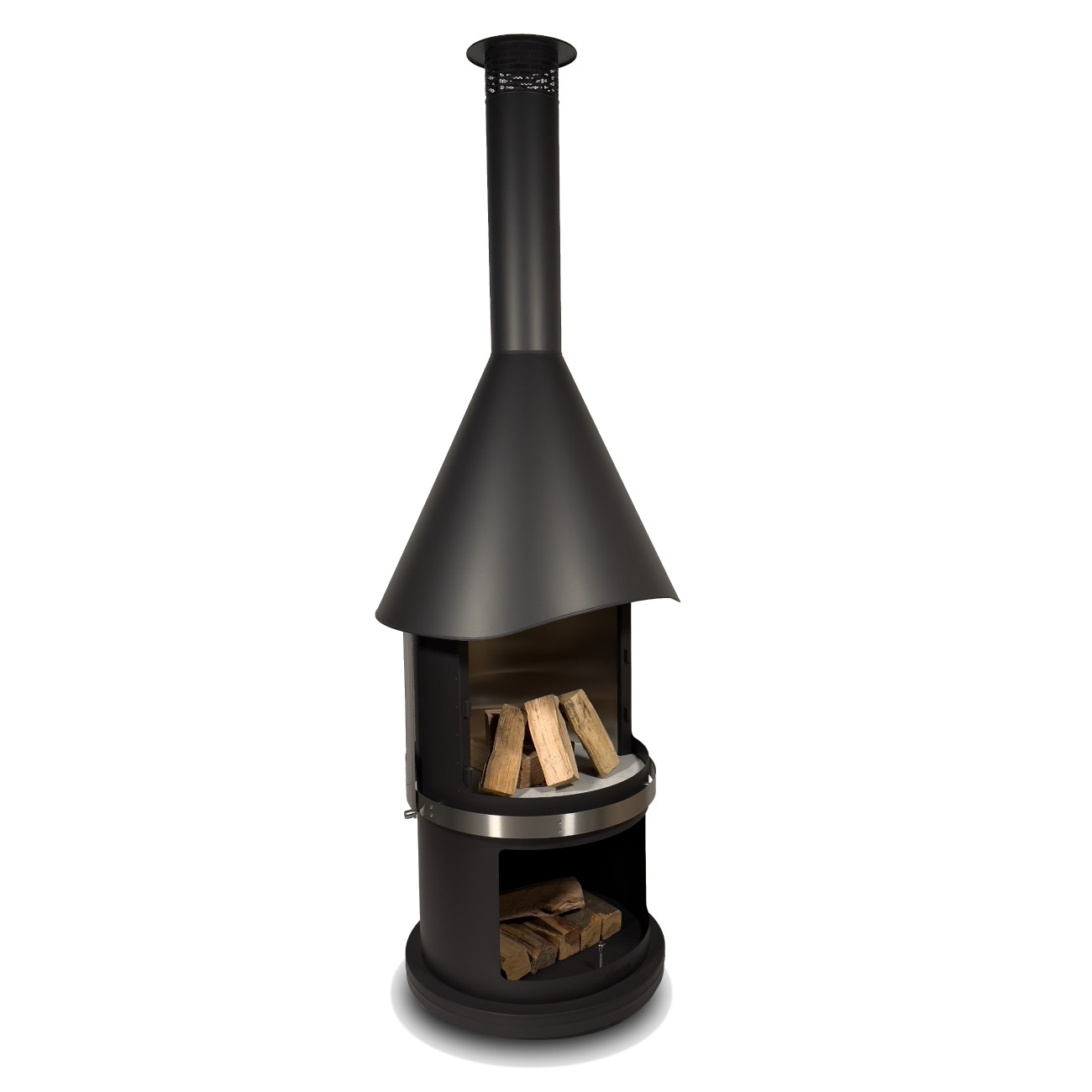 Firestar DN800 Glas Schwarz Gartenkamin Grill Holzkohlegrill Firestar DN800 Glas Schwarz Gartenkamin Grill Holzkohlegrill