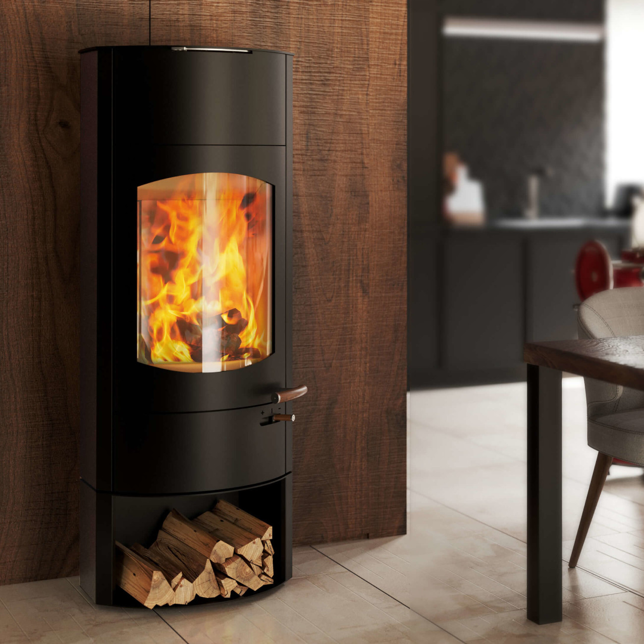 Koko 2.0 Xtra Stahl 7kW Speicherofen Schwarz RLU