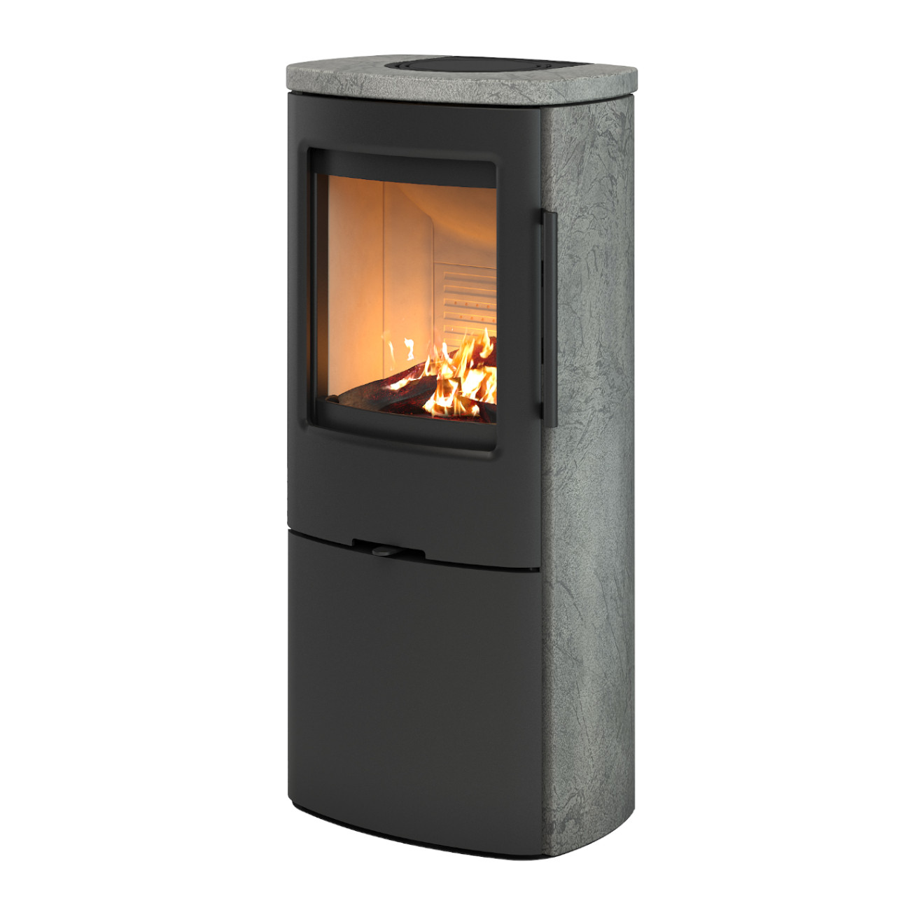 TT44H-CG TermaStone Grau Kaminofen 5kW - Magnettür