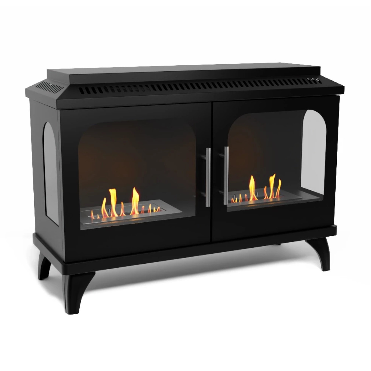 Atlanta Double Panorama Ethanolofen Schwarz