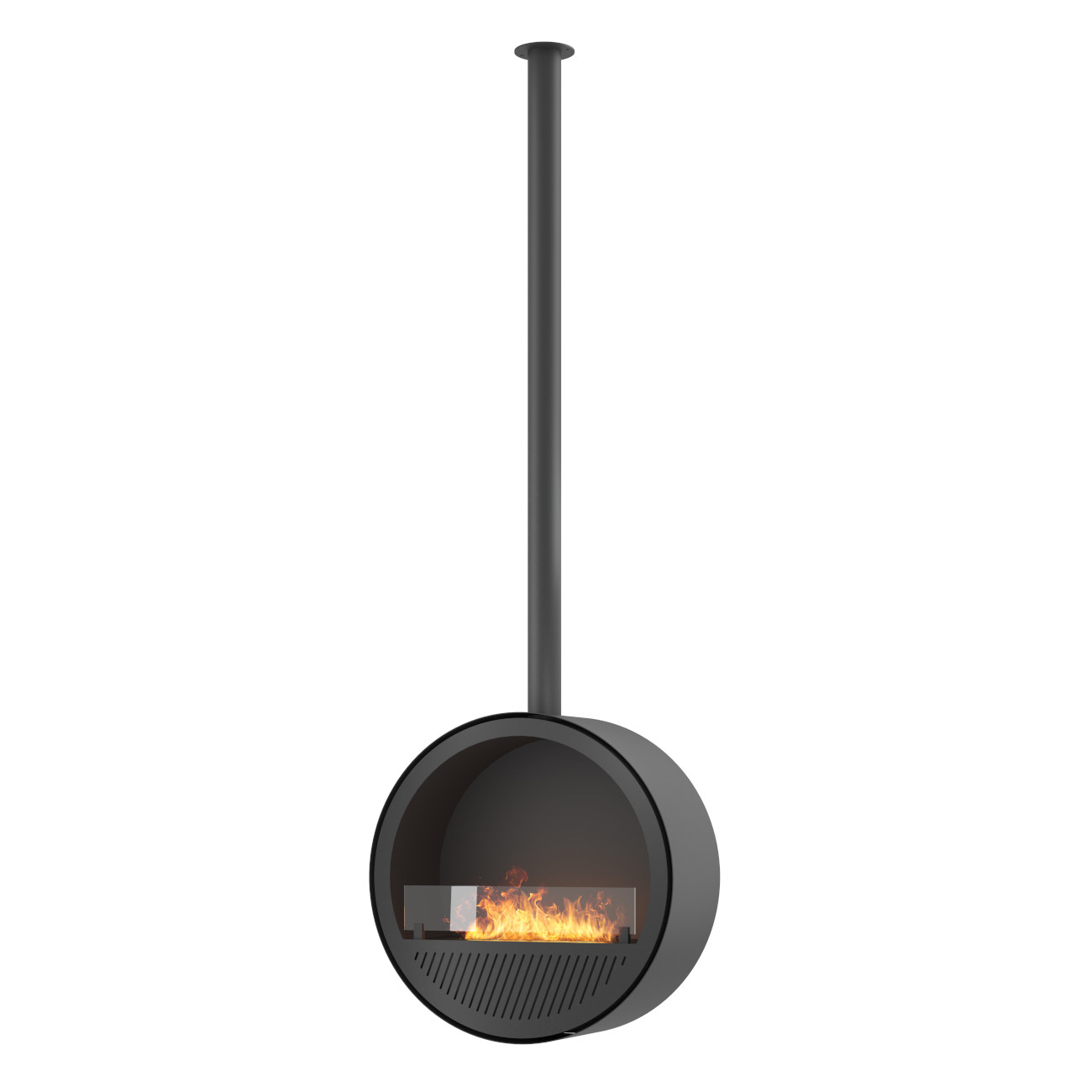 Incyrcle Slim Line Schwarz Decken Ethanol Kamin